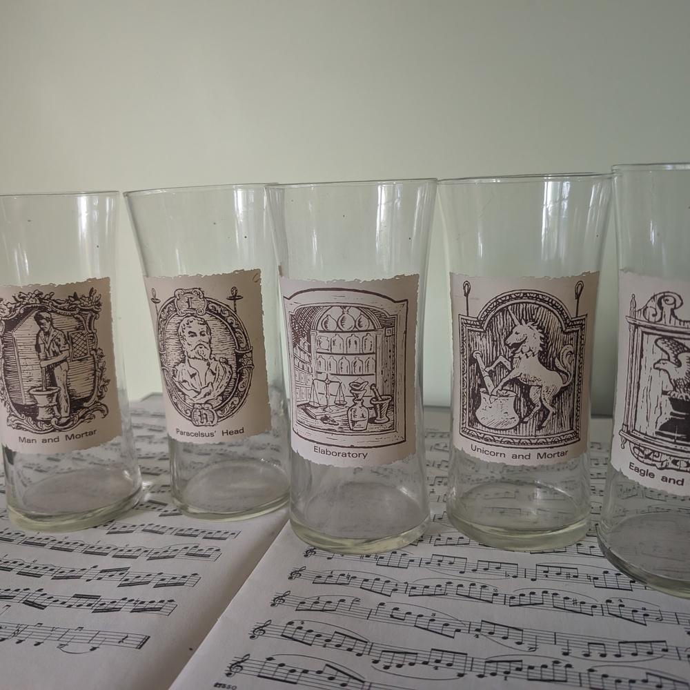 Vintage Apothecary Glass Set